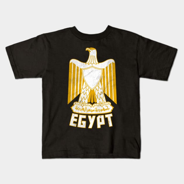 Egypt // Vintage Faded Style Flag Design Kids T-Shirt by DankFutura